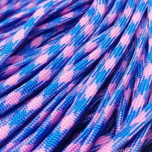 Paracord 550 İp, Paracord Paraşüt Bileklik İpi Mavi Pembe Renk - Görsel 3