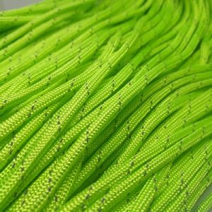 Paracord İp, Paracord Paraşüt Bileklik İpi Refrektörlü İnce Şerit Fıstık Yeşil Renk  - Görsel 1