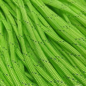 Paracord İp, Paracord Paraşüt Bileklik İpi Refrektörlü İnce Şerit Fıstık Yeşil Renk  - Görsel 3