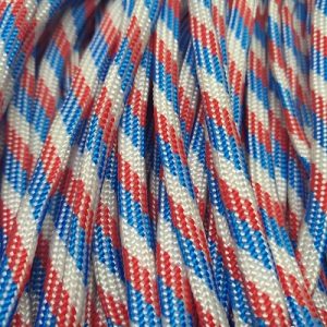 Paracord 550 İp, Paracord Paraşüt Bileklik İpi Beyaz Mavi Kırmızı Renk - Görsel 2