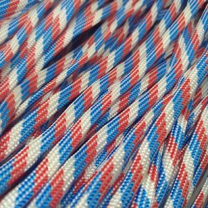 Paracord 550 İp, Paracord Paraşüt Bileklik İpi Beyaz Mavi Kırmızı Renk - Görsel 3