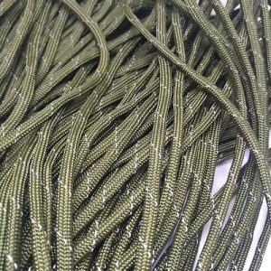 Paracord İp, Paracord Paraşüt Bileklik İpi Refrektörlü İnce Şerit Haki Yeşil Renk  - Görsel 1