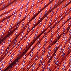 Paracord 550 İp, Paracord Paraşüt Bileklik İpi Kırmızı Renk Mavi Beyaz Şerit - Görsel 1