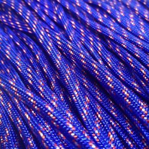 Paracord 550 İp, Paracord Paraşüt Bileklik İpi Mavi Renk Kırmızı Beyaz Şerit - Görsel 3