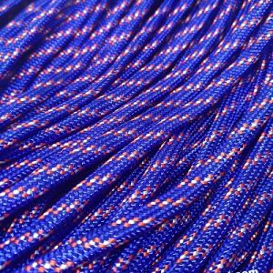 Paracord 550 İp, Paracord Paraşüt Bileklik İpi Mavi Renk Kırmızı Beyaz Şerit - Görsel 1