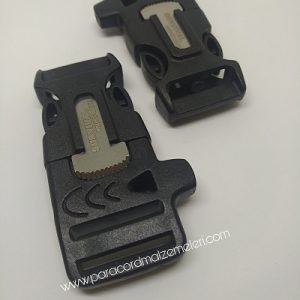 Ateş Başlatıcılı Ve Düdüklü Siyah Renk Paracord Klips - Görsel 2