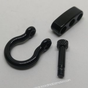 Paracord Bileklik Ayarlanabilir Mini Boy Omega Model Klips Siyah Renk - Görsel 3