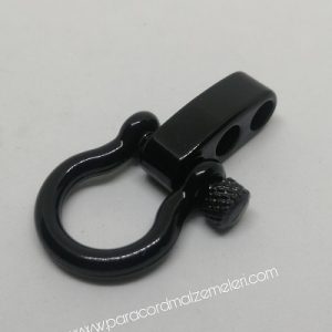 Paracord Bileklik Ayarlanabilir Mini Boy Omega Model Klips Siyah Renk - Görsel 1