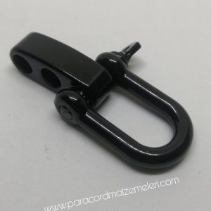 Paracord Bileklik Ayarlanabilir Mini Boy U Model Klips Siyah  Renk - Görsel 1