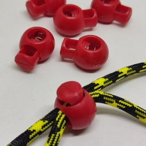 Paracord Bileklik Tek Delikli Stopper Klips Kırmızı Renk - Görsel 3