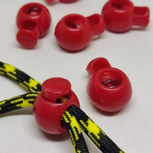 Paracord Bileklik Tek Delikli Stopper Klips Kırmızı Renk - Görsel 1