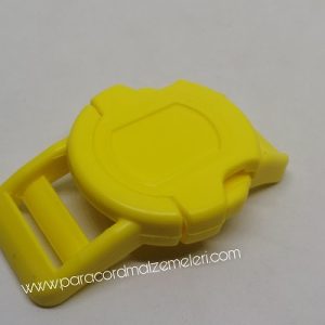 Paracord Pet Tasma Klips Large Boy Yuvarlak Model Sarı Renk - Görsel 5