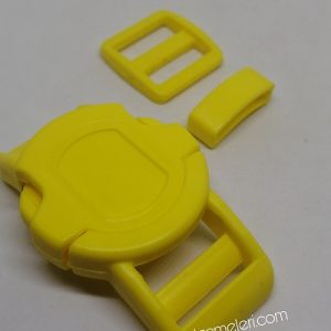 Paracord Pet Tasma Klips Large Boy Yuvarlak Model Sarı Renk - Görsel 1