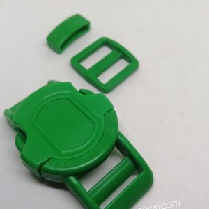 Paracord Pet Tasma Klips Large Boy Yuvarlak Model Yeşil Renk - Görsel 4