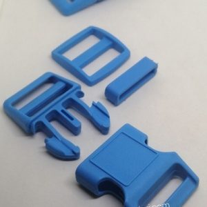 Paracord Pet Tasma ve Çanta Klips Model Açık Mavi Renk 20 mm - Görsel 2