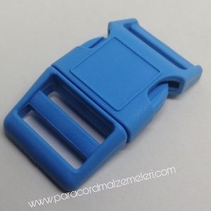 Paracord Pet Tasma ve Çanta Klips Model Açık Mavi Renk 20 mm - Görsel 3