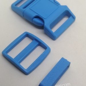 Paracord Pet Tasma ve Çanta Klips Model Açık Mavi Renk 20 mm - Görsel 4