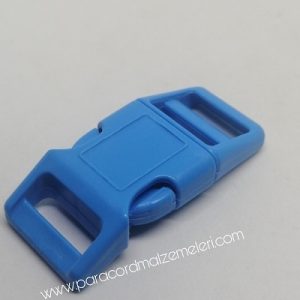 Paracord Pet Tasma ve Çanta Klips Model Açık Mavi Renk 15 mm - Görsel 2