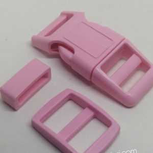 Paracord Pet Tasma ve Çanta Klips Model Açık Pembe Renk 10 mm - Görsel 1