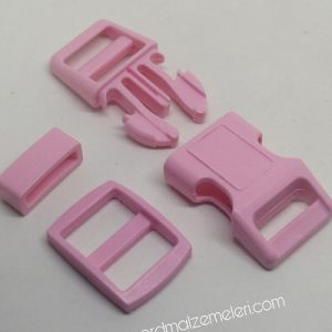 Paracord Pet Tasma ve Çanta Klips Model Açık Pembe Renk 10 mm - Görsel 2