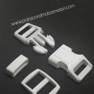 Paracord Pet Tasma ve Çanta Klips Model Beyaz Renk 10 mm - Görsel 3