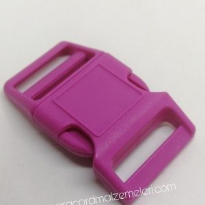 Paracord Pet Tasma ve Çanta Klips  Fuşya Renk 20 mm - Görsel 2