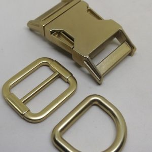 Paracord Pet Tasma Set Klips Gold Renk 25 mm - Görsel 1