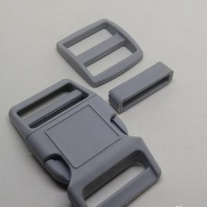 Paracord Pet Tasma ve Çanta Klips  Gri Renk 20 mm - Görsel 2