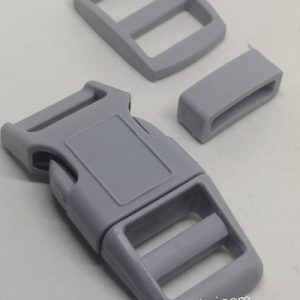 Paracord Pet Tasma ve Çanta Klips Model Gri Renk 15 mm - Görsel 1