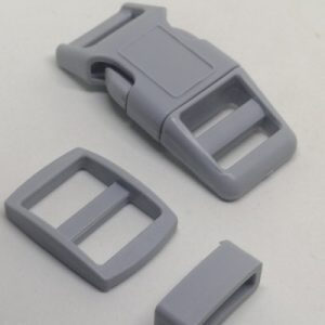 Paracord Pet Tasma ve Çanta Klips Model Gri Renk 15 mm - Görsel 4