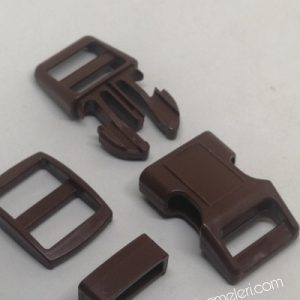 Paracord Pet Tasma ve Çanta Klips Model Kahve Renk 15 mm - Görsel 3