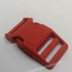 25 mm Paracord Pet Tasma ve Çanta Klips Kırmızı Renk - Görsel 5