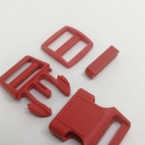 25 mm Paracord Pet Tasma ve Çanta Klips Kırmızı Renk - Görsel 2