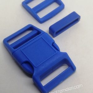 Paracord Pet Tasma ve Çanta Klips Koyu Mavi Renk 20 mm - Görsel 2