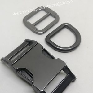 Paracord Pet Tasma Set Klips Nikel Siyah Renk 25 mm - Görsel 4