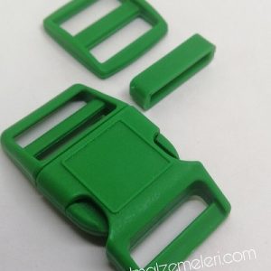 25 mm Paracord Pet Tasma ve Çanta Klips Yeşil Renk - Görsel 1