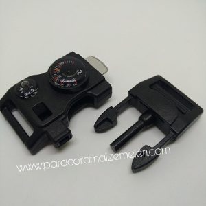 Ateş Başlatıcılı, Pusula,Termometre ve Düdüklü Paracord Klips - Görsel 6