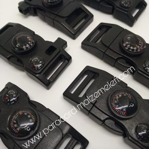 Ateş Başlatıcılı, Pusula,Termometre ve Düdüklü Paracord Klips - Görsel 2