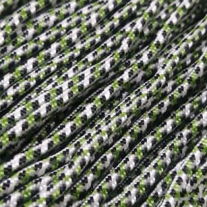 Paracord İp , Paracord Bileklik İpi Beyaz Renk Yeşil Siyah Şerit 2 mm - Görsel 1