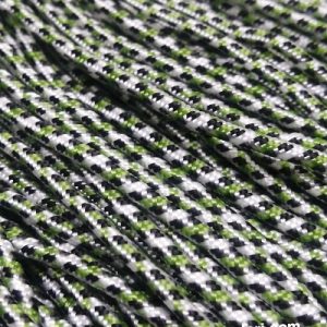 Paracord İp , Paracord Bileklik İpi Beyaz Renk Yeşil Siyah Şerit 2 mm - Görsel 2