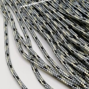 Paracord İp , Paracord Bileklik İpi Gri Siyah Krem Renk 2 mm - Görsel 2