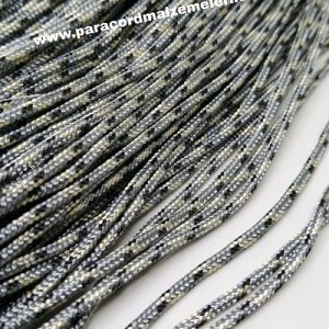 Paracord İp , Paracord Bileklik İpi Gri Siyah Krem Renk 2 mm - Görsel 1