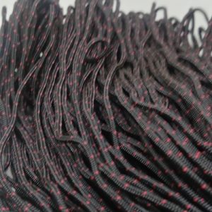 Paracord İp , Paracord Bileklik İpi Siyah Renk Kırmızı Nokta Desen 2 mm - Görsel 3