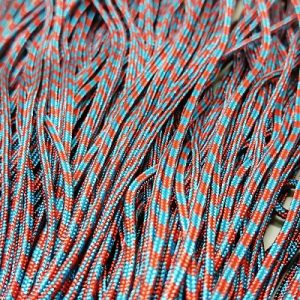 Paracord İp , Paracord Bileklik İpi Turkuaz Mavi Kırmızı 2 mm - Görsel 2