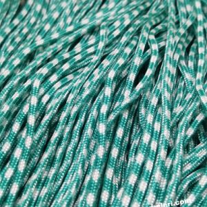 Paracord İp , Paracord Bileklik İpi Turkuaz Yeşil Beyaz Renk 2 mm - Görsel 2