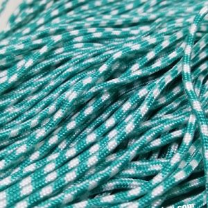 Paracord İp , Paracord Bileklik İpi Turkuaz Yeşil Beyaz Renk 2 mm - Görsel 1
