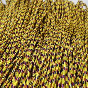 Paracord İp , Paracord Bileklik İpi Turuncu Renk Kırmızı Mavi Şerit 2 mm - Görsel 2