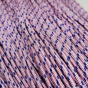 Paracord İp , Paracord Bileklik İpi Uçuk Pembe Mavi Şerit 2 mm - Görsel 3