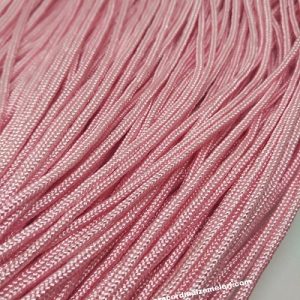 Paracord İp , Paracord Bileklik İpi Uçuk Pembe Renk 2 mm - Görsel 1