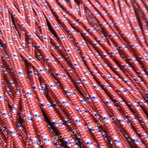PARACORD İP, PARACORD BİLEKLİK AKSESUAR İPİ BORDO RENK MAVİ BEYAZ ŞERİT 3 mm - Görsel 5